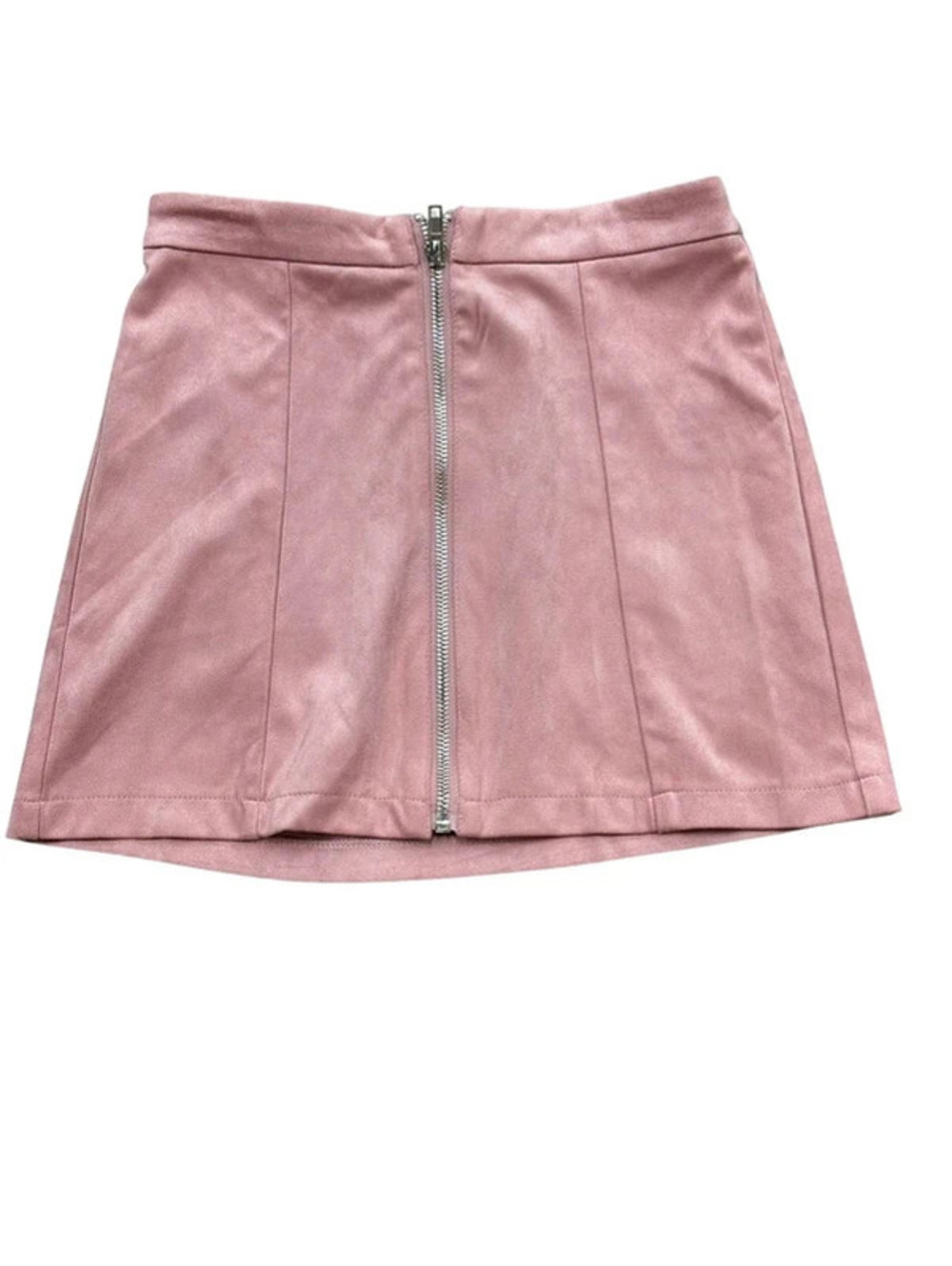 Pink skirt with silver front zipper girl size 9/10
